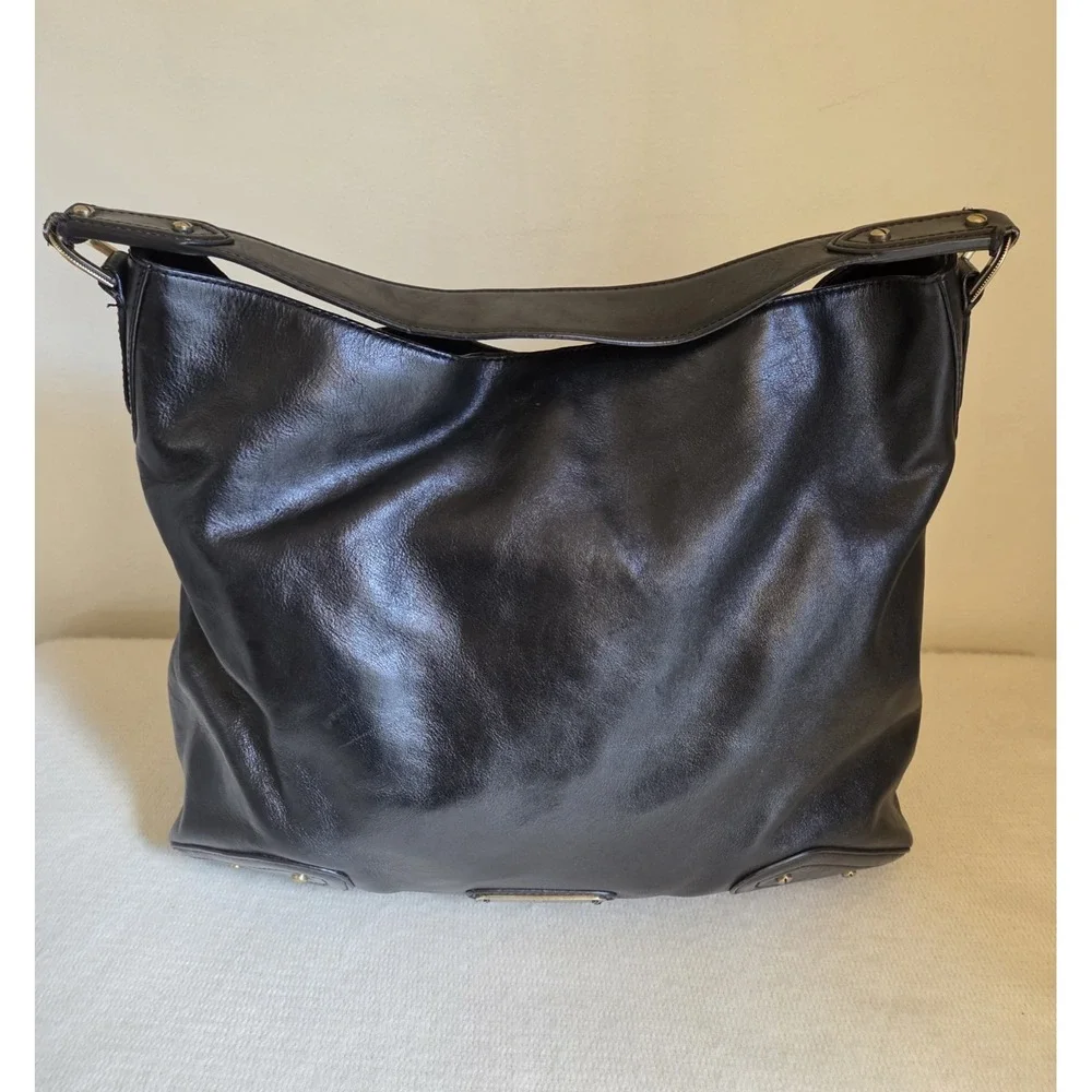 Cole Haan Hobo Vintage Village Soft II Pebble Leather Bag Black / Gold‎ Hardware